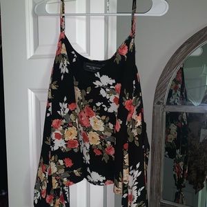 Akita Floral Print Cold Shoulder Long Sleeve